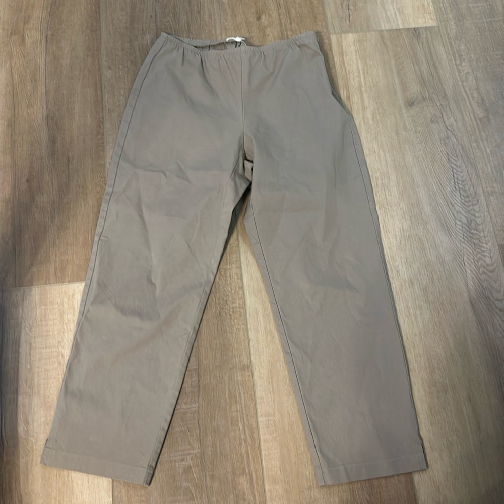 Eileen Fisher women’s petite khaki cropped pants size small
